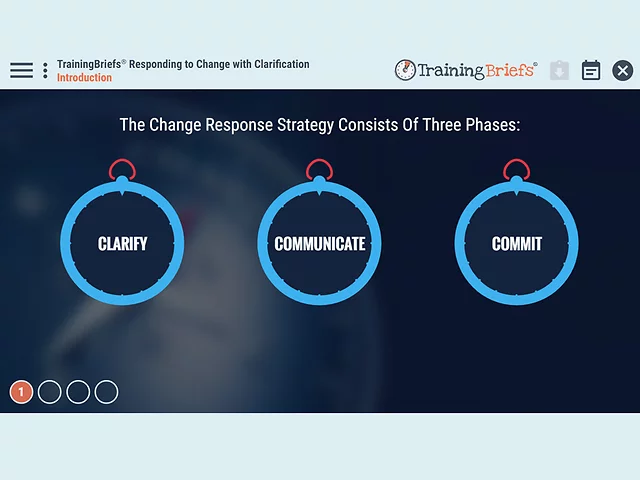 TrainingBriefs® Responding to Change with Clarification